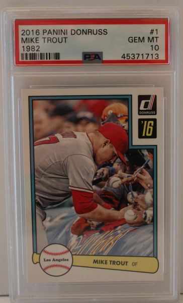 2016 Panini Donruss, Mike Trout, 1982, PSA 10 (45371713)