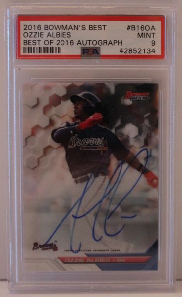 2016 Bowman's Best, Ozzie Albies, Best of 2016 Autograph, PSA 9 (42852134)