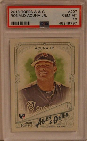 2018 TOPPS A&G Ronald Acuna Jr PSA GEM MT 10 - 45849797