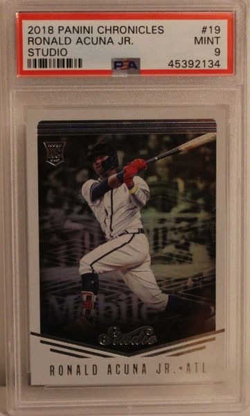 2018 Panini Chronicles Ronald Acuna Jr Studio PSA 9 45392134