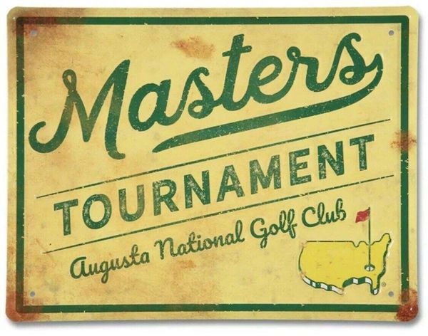 Masters Tournament Augusta National Golf Club Metal Sign