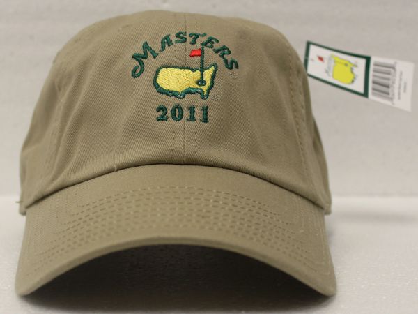2011 Dated Masters Slouch Hat With Date Below Masters Logo,Khaki
