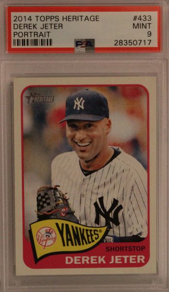 2014 TOPPS HERITAGE - Derek Jeter - Portrait - PSA MINT 9