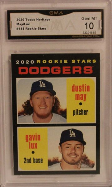 2020 TOPPS Heritage - May/Lux- #188 Rookie Stars - GMA GEM MT 10