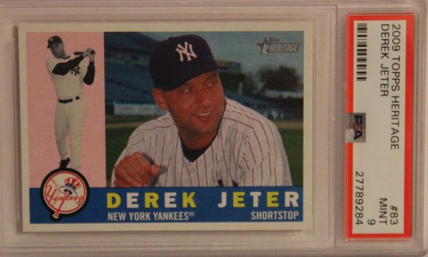 2009 TOPPS HERITAGE - Derek Jeter - PSA MINT 9