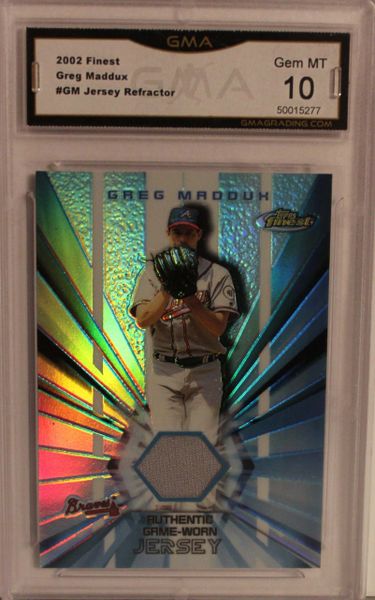 2002 Finest - Greg Maddux - #GM Jersey Refractor - GMA GEM MT 10