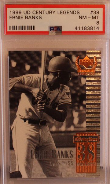 1999 UD Century Legends - Ernie Banks - #38 - PSA NM-MT 8