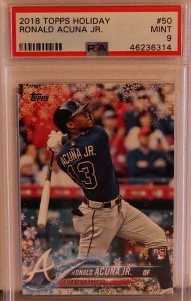 2018 Topps Holiday - Ronald Acuna Jr. - #50 - PSA MINT 9