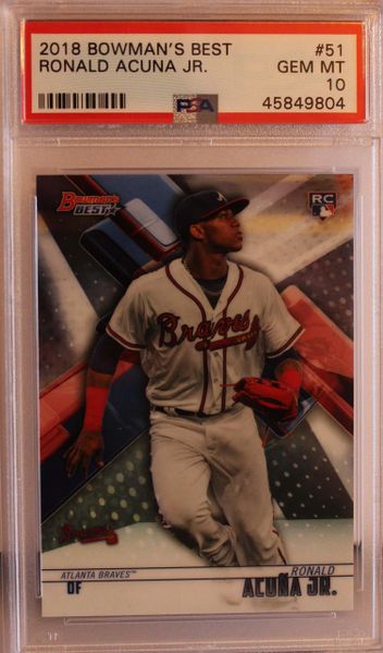 2018 Bowman's Best - Ronald Acuna Jr. - #51 - PSA GEM MT - 10