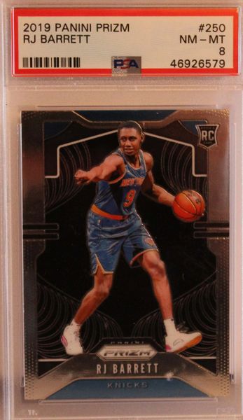 2019 Panini Prizm - RJ Barrett - #250 - PSA NM-MT - 8