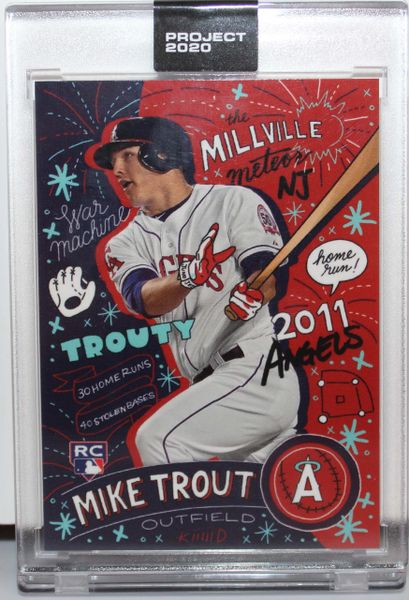 Topps Project 2020 #142 Mike Trout Angels 2011 by Sophia Chang