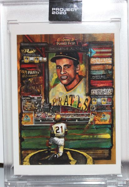 Topps Project 2020 #138 Roberto Clemente Pirates 1955 Card by Andrew Thiele
