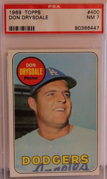 1969 Topps Don Drysdale - PSA Graded 7 (90366447)