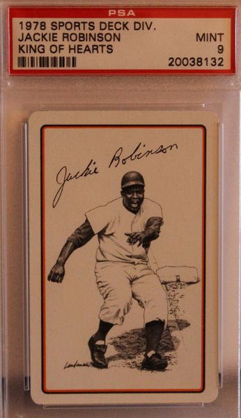 Jackie Robinson 1978 Sports Deck Div. - King of Hearts - PSA Graded 9