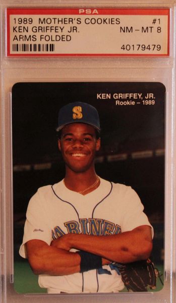 1989 Ken Griffey Jr. - Mother's Cookies - Rookie Set - Arm's Folded - PSA Graded 8 - (40179479)