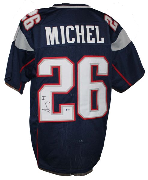 Sony Michel Signed Patriots Style Jersey #26 - Beckett Authentica