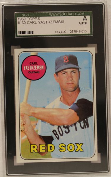 1969 Carl Yastrzemski - Topps - SGC Graded AUTH (1267041-015)