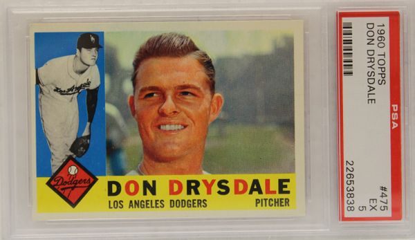 1960 Don Drysdale - Topps - PSA Graded 5 (2266538380)