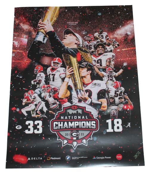 2021 Georgia Bulldogs National Championship Celebration Poster
