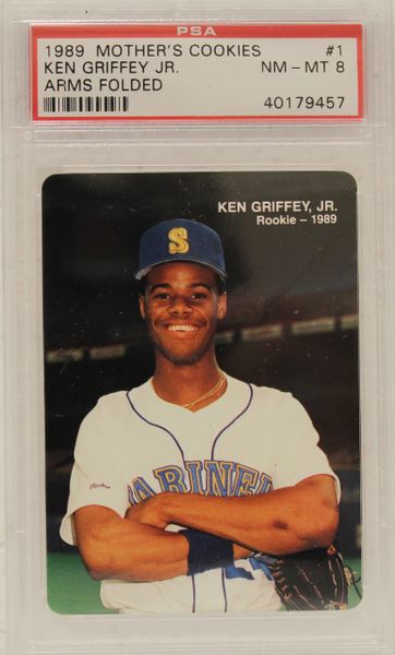 1989 Ken Griffey Jr. - Mother's Cookies - Rookie Set Arm's Folded - PSA Graded 8 - (40179457)