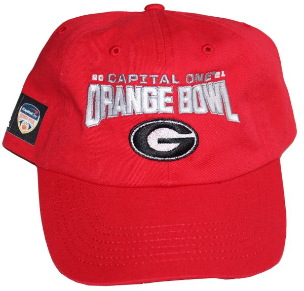 2021 University of Georgia Logo Capital One Orange Bowl Hat, Red