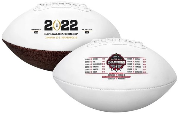 2021 National Champions Georgia Bulldogs Full Size Football with Full 20221 Schedule On Back