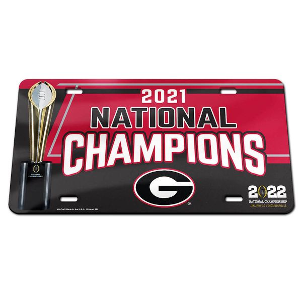 2021 National Champions Georgia Bulldogs License Plate