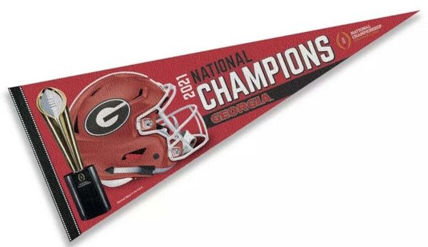 2021 National Champions Georgia Bulldogs Pennant
