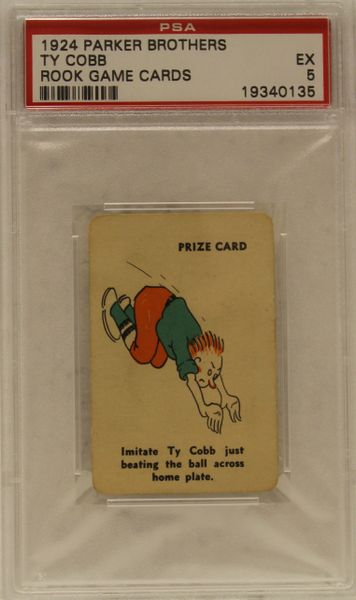 1924 Ty Cobb - Parker Brothers - Rook Game Cards - PSA Graded (19340135) EX 5 (RARE)