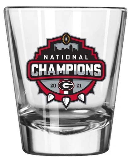 2021 National Champions Georgia Bulldogs 2 oz Shot Glass