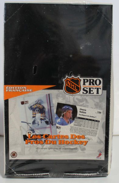 1991-1992 Pro Set NHL Hockey Cards, Factory Sealed Wax Box, French Edition