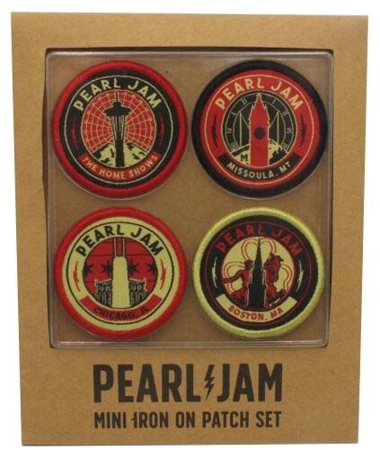 Pearl Jam Mini Iron On Patch Set