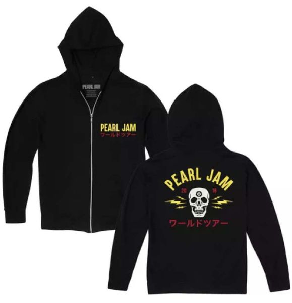 Pearl Jam 2018 Tour Electric Skull Hoodie Size Small