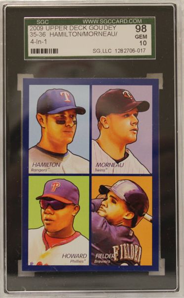 2009 Hamilton-Morneau-Howard-Fielder - Upper Deck Goudey - SGC Graded 10 (1282706-017)