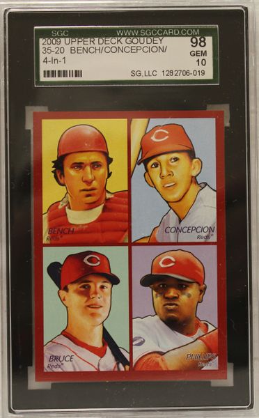 2009 Bench-Concepion-Bruce-Phillips - Upper Deck Goudey - SGC Graded 10 (1282706-019)