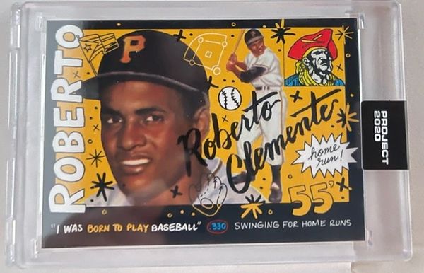 Topps Project 2020 #110 Roberto Clemente Pirates 1955 Card Designed By Sophia Chang