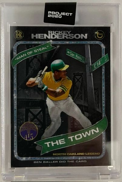 Topps Project 2020 # 71 Ricky Henderson Oakland Athletics 1980 Card Designed By Ben Baller