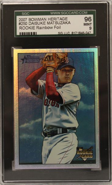 2007 Daisuke Matsuzaka - Bowman Heritage Rookie Card - SGC Graded 9  (8171848-047)