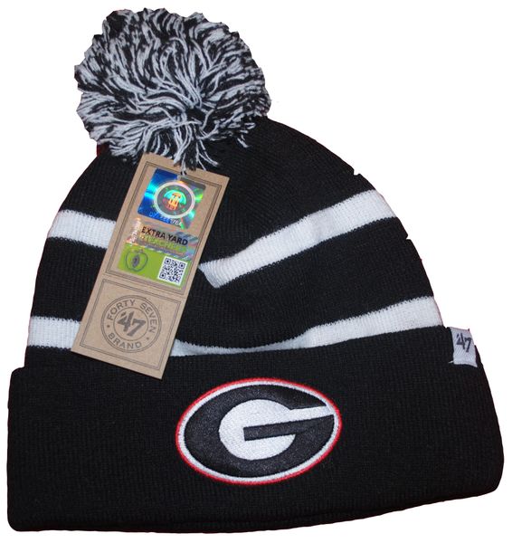 UGA Rose Bowl Playoff Semifinal Beanie, Striped Black and White