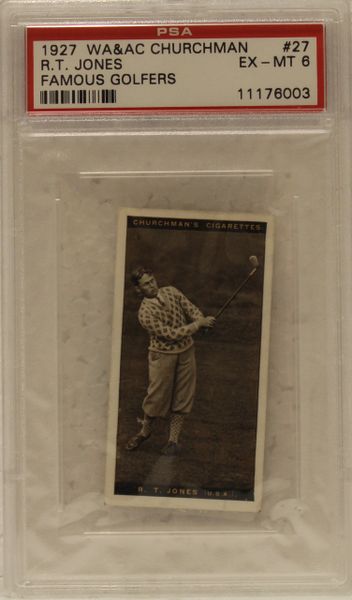 R.T. Jones - 1927 WA&AC Churchman - Famous Golfers - PSA Graded 6