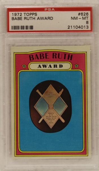 1972 Topps Babe Ruth Award - PSA Graded 8 (21104013)