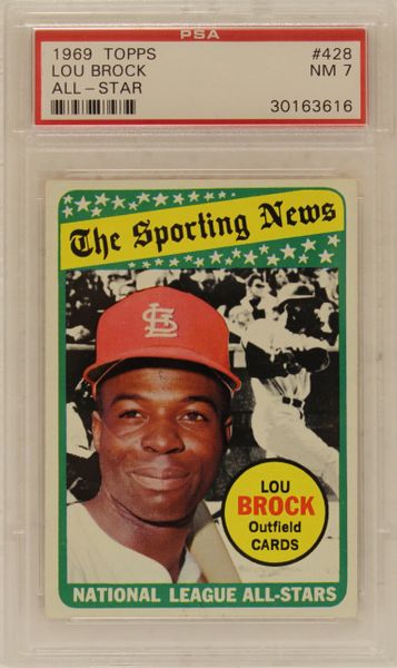 1969 Topps Lou Brock All-Star - PSA Graded 7 (30163616)