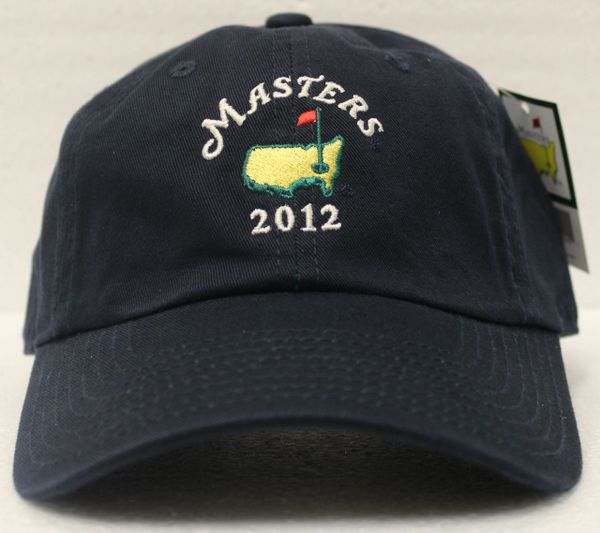 2012 Dated Masters Slouch Hat With Date Below Masters Logo, Navy