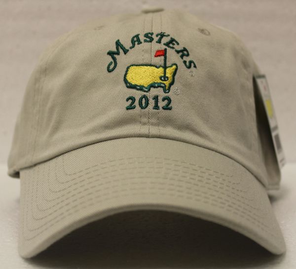 2012 Dated Masters Slouch Hat With Date Below Masters Logo, Stone