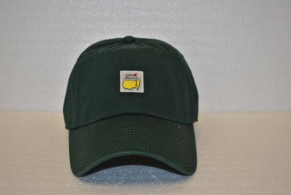 2008 Dated Masters Slouch Hat With Masters Logo Highlighted In A Boxlike Style, Dark Green