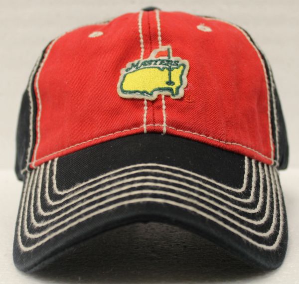 Non-Dated Masters Stitch-Out Hat, Red/Black