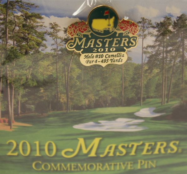 2010 Masters Commemorative Pin Representing the 10th Hole, Camellia