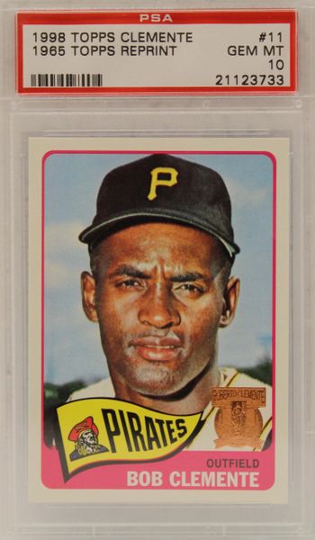 1998 Roberto (Bob) Clemente - Topps - (Reprint of 1965 Topps) - PSA Graded 10 (21123733)