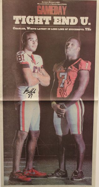 Aron White / Orson Charles - Autographed Athens Banner-Herald - October 1, 2011