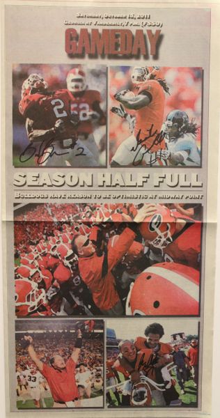 Brandon Boykin / Isaiah Crowell / Aron White, Autographed Athens Banner-Herald – October 15, 2011